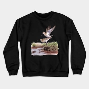 Slender-billed Curlew pair Crewneck Sweatshirt